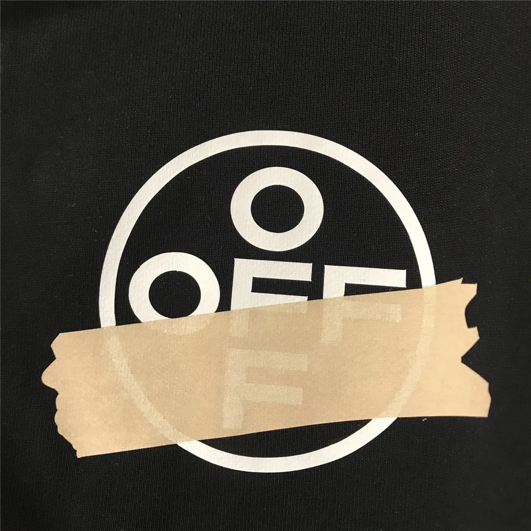 Top tested version OFF WHITE OW hot stamping tape printing male and female couples pure cotton loose same style zipper jacket hooded sweatshirt The printing is done on a Japanese-owned Mimaki printing machine, with no edges or burrs. Inkjet heat transfer is hot-pressed and cold-teared, and the high temperature is 180 degrees. The front piece needs to be pressed twice (the second time requires 180kg of air pressure). The transparent fabric is anti-scratch and ironing, and the printing is fog-free. The semi-transparent tape in the front circle can reveal the part of the printing underneath. The golden printing color of the tape is not The flat color and tape printing overlap have different color depths. The wash label is also customized according to the original font. The accessories still use the full line of correct accessories. The rectangular woven collar label design is cancelled. The previous three-dimensional silicone feel font is changed to a fully woven collar label. Fluorescent fonts can be seen on the collar label. The five-link silicone hangtag, three-link washable label and zebra crossing packaging line are still the same. 480g pure cotton terry fabric, a major launch with full drape. A full set of customized accessories, one-to-one mold opening, professional ow. Size: XS-L Size chart